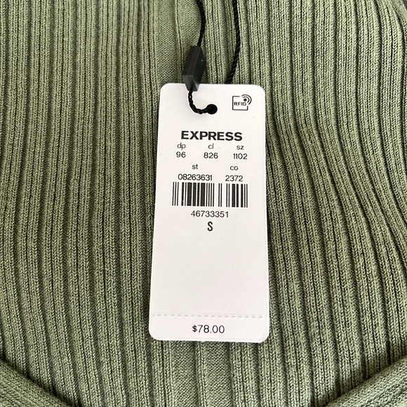 Express Ribbed Sweetheart Sweater - Picture 5 of 6